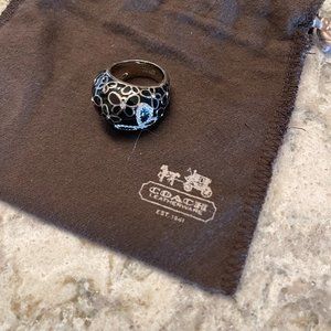 Coach Op Art Pave domed ring